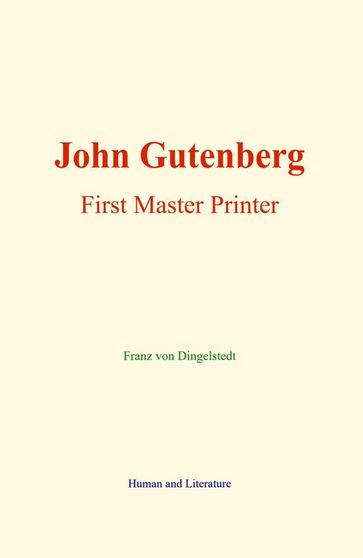 John Gutenberg - Franz von Dingelstedt