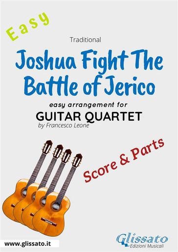 Joshua Fight The Battle of Jerico - Easy Guitar Quartet (score & parts) - Francesco Leone