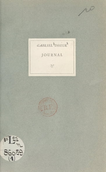 Journal - Gabriel Dheur