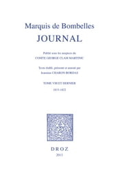Journal Tome VIII et dernier (1815-1822)