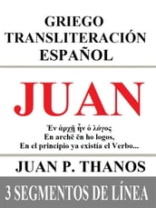 Juan: Griego Transliteración Español: 3 Segmentos de Línea