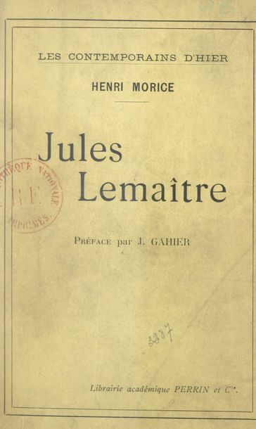 Jules Lemaître - Henri Morice