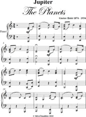 Jupiter the Planets Easy Intermediate Piano Sheet Music