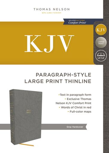 KJV Holy Bible: Paragraph-style Large Print Thinline with 43,000 Cross Reference: King James Version - Thomas Nelson