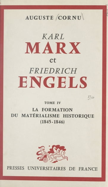 Karl Marx et Friedrich Engels : leur vie et leur œuvre (4) - Auguste Cornu