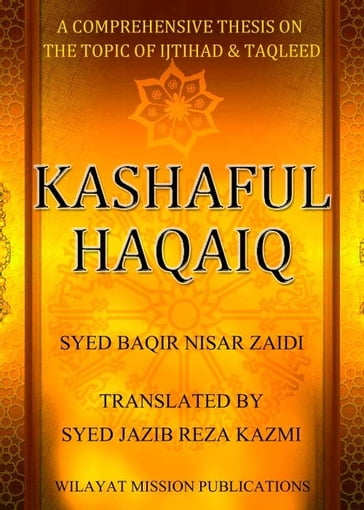 Kashaful Haqaiq - Syed Jazib Reza Kazmi