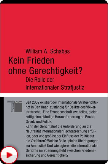 Kein Frieden ohne Gerechtigkeit? - William A. Schabas