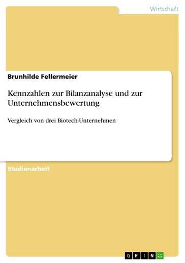 Kennzahlen zur Bilanzanalyse und zur Unternehmensbewertung - Brunhilde Fellermeier