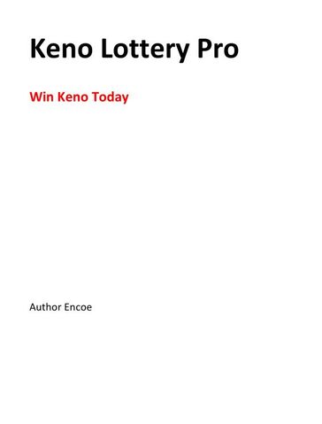 Keno Lottery Pro - Author Encoe