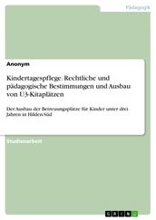 Kindertagespflege. Rechtliche und pädagogische Bestimmungen und Ausbau von U3-Kitaplätzen