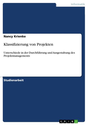 Klassifizierung von Projekten - Nancy Krienke