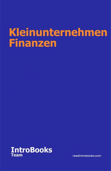 Kleinunternehmen Finanzen - IntroBooks Team