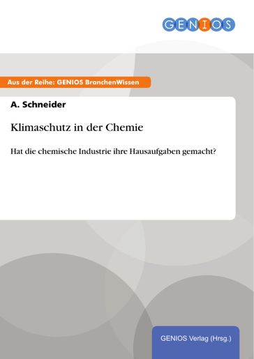 Klimaschutz in der Chemie - A. Schneider