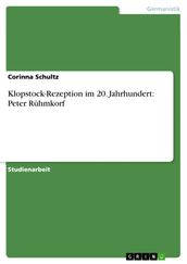 Klopstock-Rezeption im 20. Jahrhundert: Peter Rühmkorf