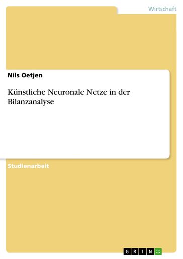 Künstliche Neuronale Netze in der Bilanzanalyse - Nils Oetjen