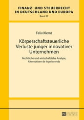 Koerperschaftsteuerliche Verluste junger innovativer Unternehmen