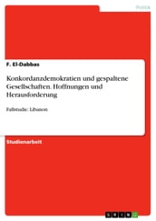 Konkordanzdemokratien und gespaltene Gesellschaften. Hoffnungen und Herausforderung