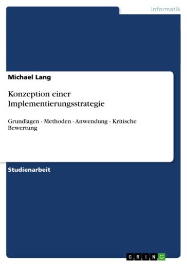 Konzeption einer Implementierungsstrategie - Michael Lang