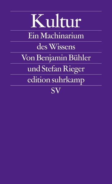 Kultur - Benjamin Buhler - Stefan Rieger