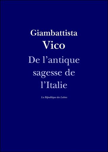 L'Antique Sagesse de l'Italie - Giambattista Vico