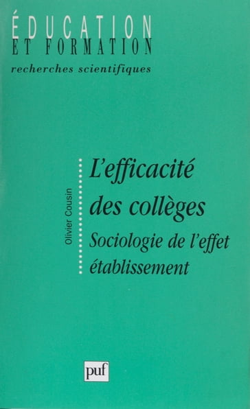 L'Efficacité des collèges - Olivier COUSIN