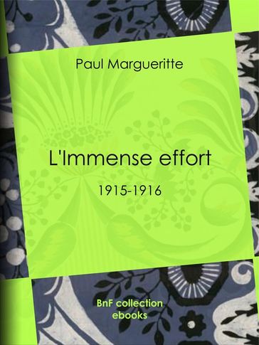 L'Immense effort - Paul Margueritte