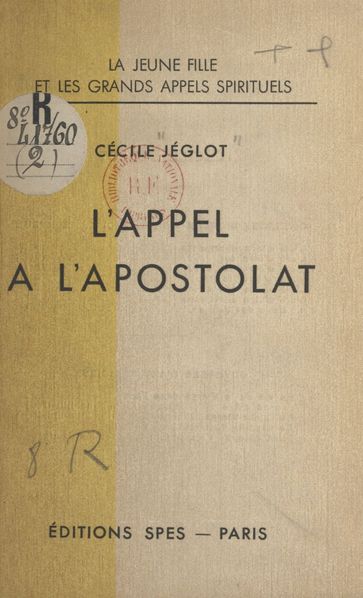 L'appel à l'apostolat - Cécile Jéglot