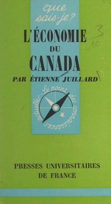 L'économie du Canada - Paul Angoulvent - Étienne Juillard