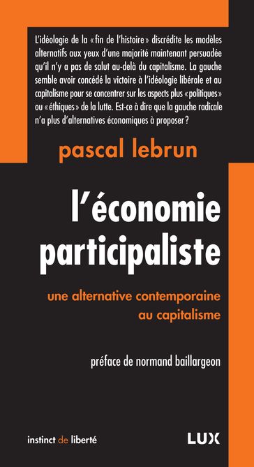 L'économie participaliste - Normand Baillargeon - Pascal Lebrun