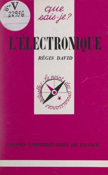 L'électronique - Paul Angoulvent - Régis David