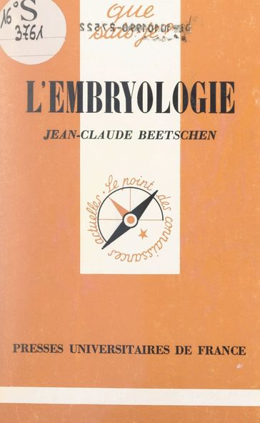 L'embryologie - Jean-Claude Beetschen - Paul Angoulvent