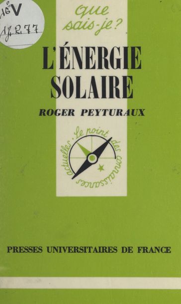 L'énergie solaire - Paul Angoulvent - Roger Peyturaux