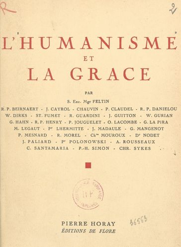 L'humanisme et la grâce - Collectif