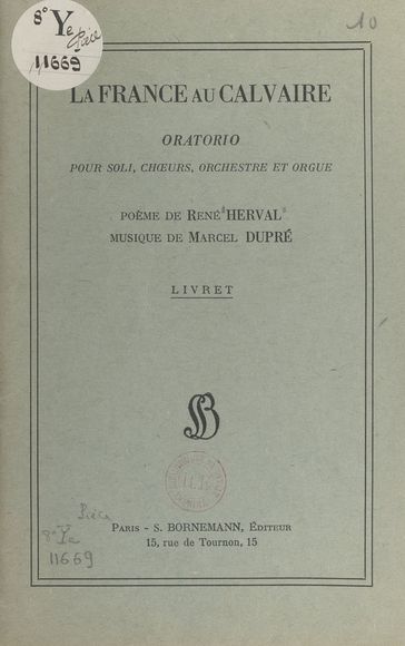 La France au Calvaire - Marcel Dupré - René Herval