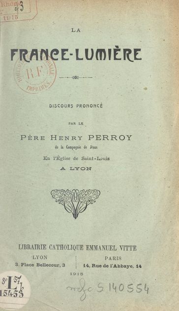 La France-lumière - Henry Perroy