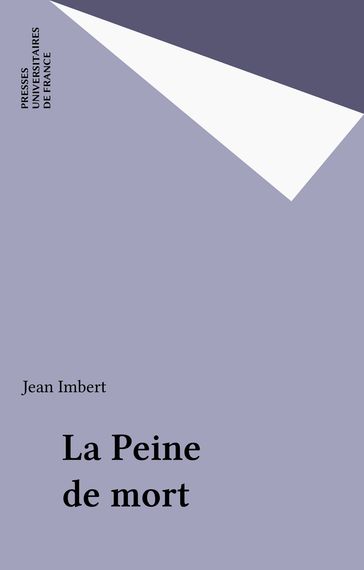 La Peine de mort - Jean Imbert