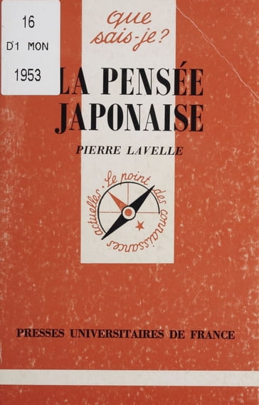 La Pensée japonaise - Pierre Lavelle