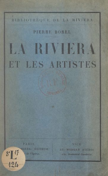 La Riviera et les artistes - Pierre Borel