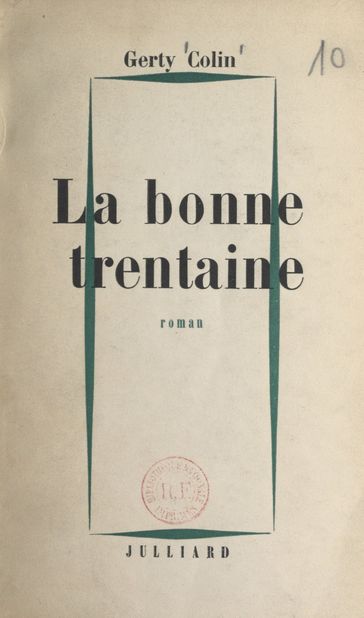 La bonne trentaine - Gerty Colin