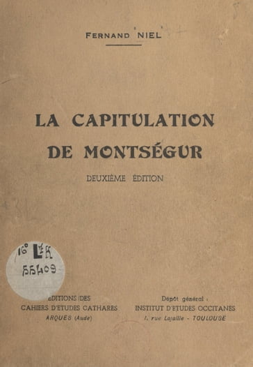 La capitulation de Montségur - Fernand Niel