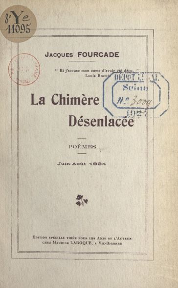 La chimère désenlacée - Jacques Fourcade