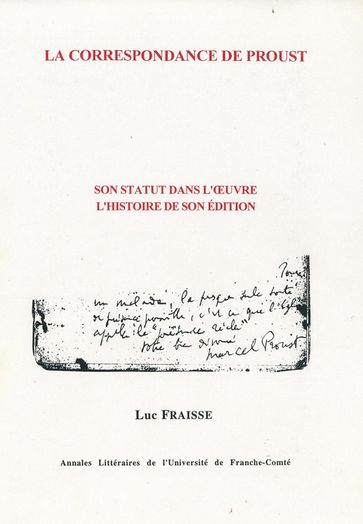 La correspondance de Proust - Luc Fraisse