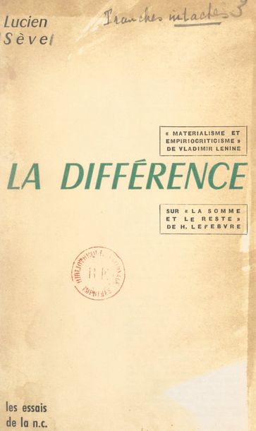 La différence - Lucien Sève
