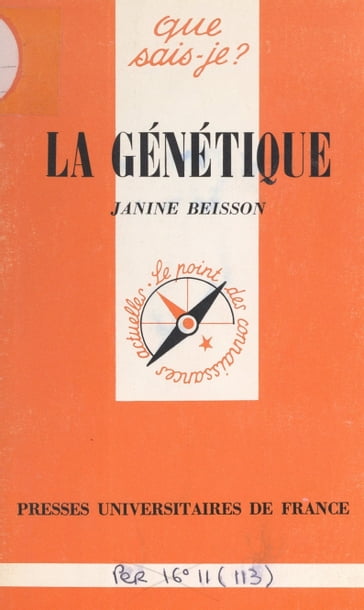 La génétique - Janine Beisson - Paul Angoulvent