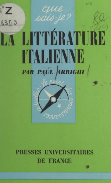 La littérature italienne - Paul Angoulvent - Paul Arrighi