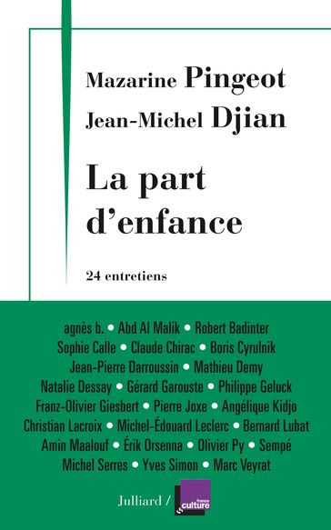 La part d'enfance - Jean-Michel Djian - Mazarine Pingeot