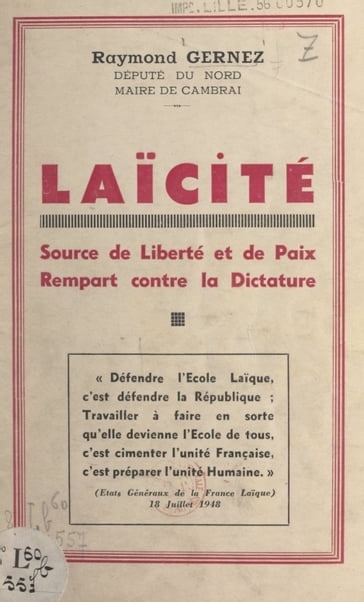 Laïcité - Raymond Gernez