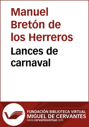 Lances de carnaval - Manuel Bretón de los Herreros