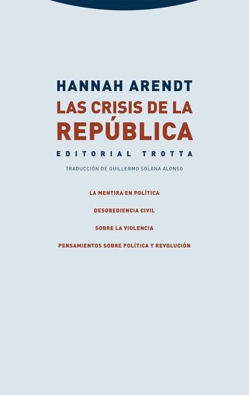 Las crisis de la República - Hannah Arendt