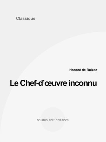 Le Chef-d'œuvre inconnu - Honoré de Balzac